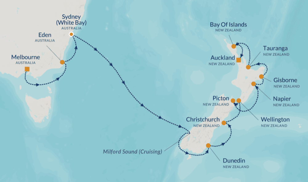 Australia and NZ Azamara MAP