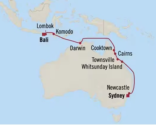 Bali to  Barrier Reefs