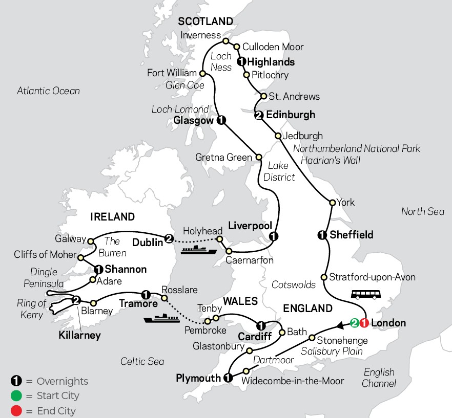 Britain tour Cosmos map
