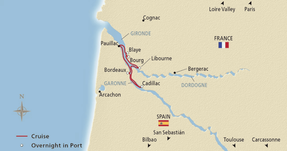 Chateaux, Rivers and Wine Viking MAP