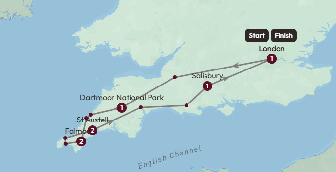 Cornwall map