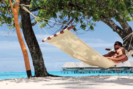 Couple in Hammock in Tahiti
