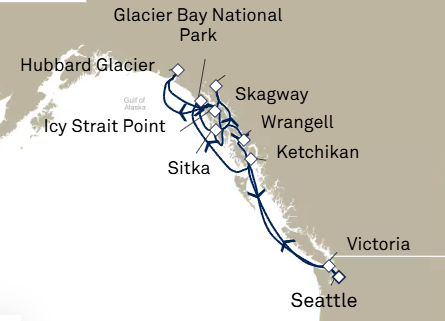Cunard Alaska 11 Nights Q619