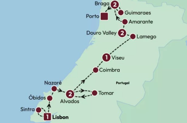 Discover Portugal map BackRoads
