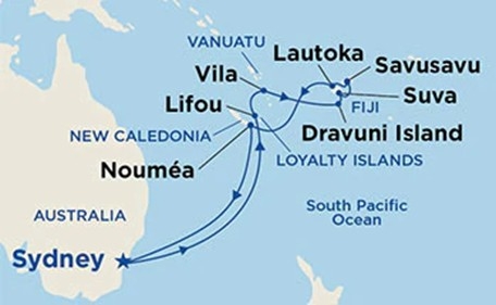 Fiji & South Pacific Map