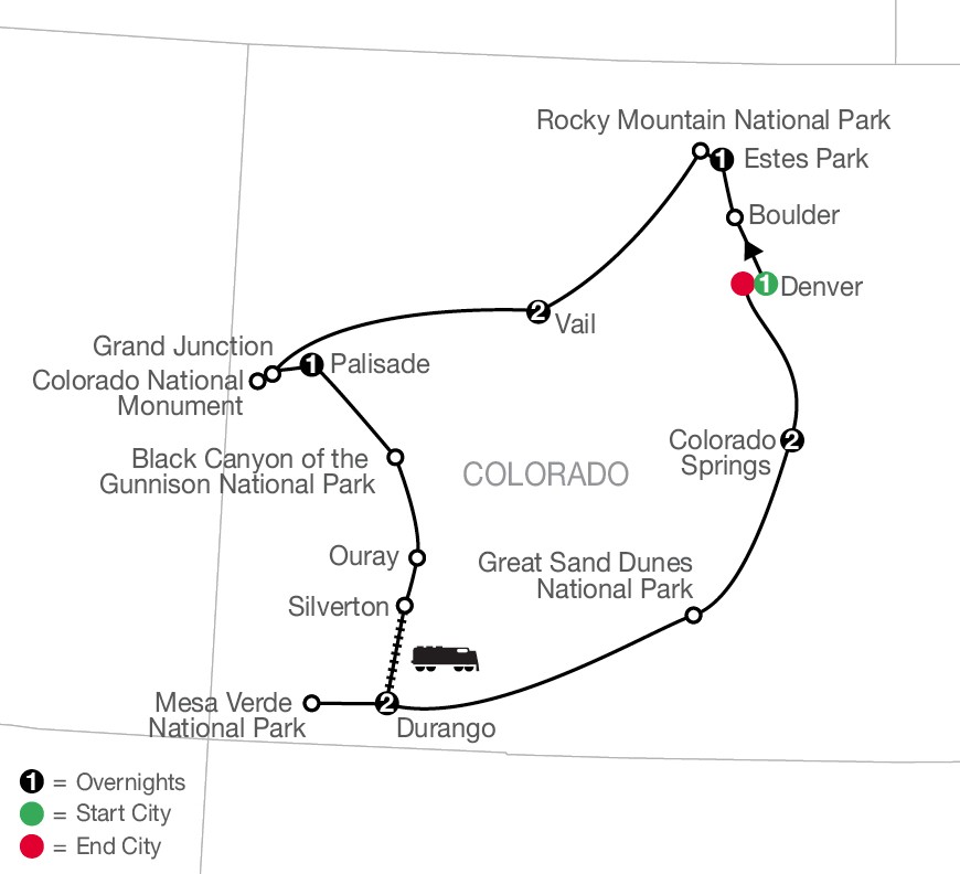 GFOB Colorful Colorado Peaks Parks and Panoramas map