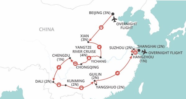 Grand Tour of China map