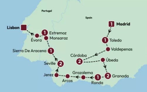 Iberian Inspiration map backroads
