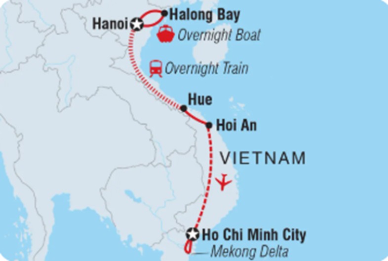 Intrepid Vietnam Map