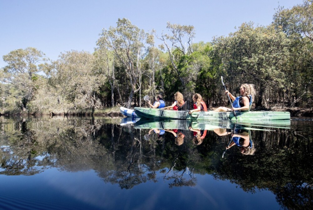 Kayaking on Bribie Island