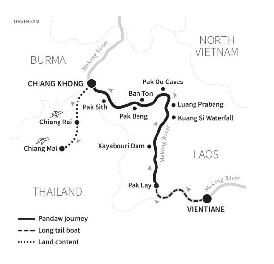 Laos Mekong map