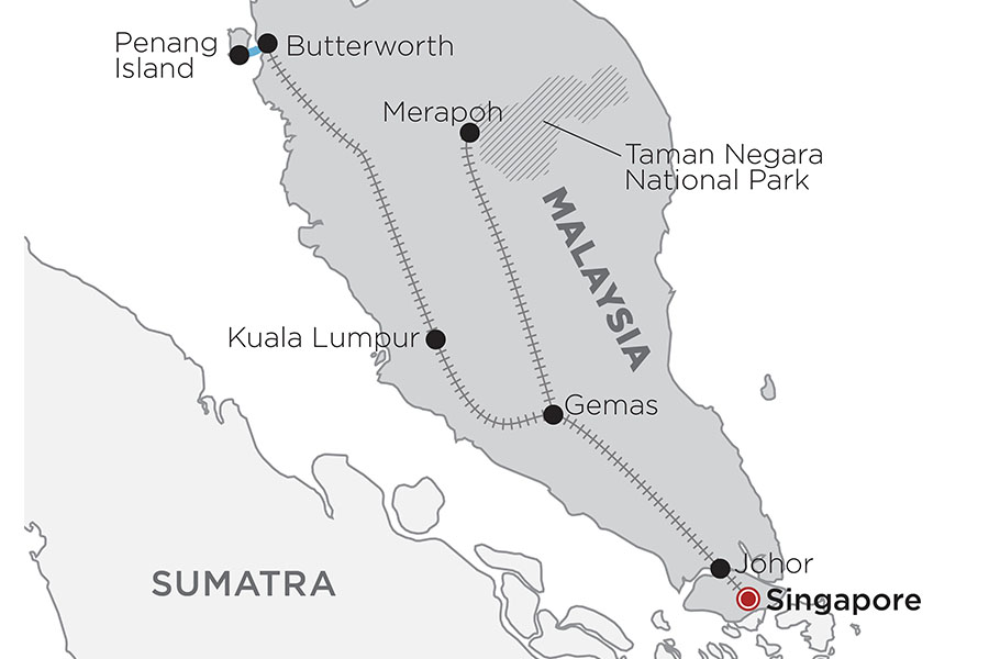 Map Belmond Easter Oriental Express