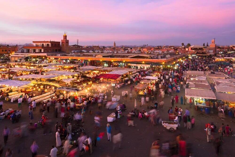 Morocco Marrakesh Jamaa el Fna market