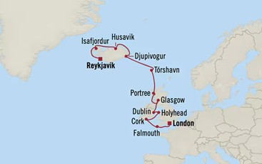 Oceania Iceland & Britsh Isles Map