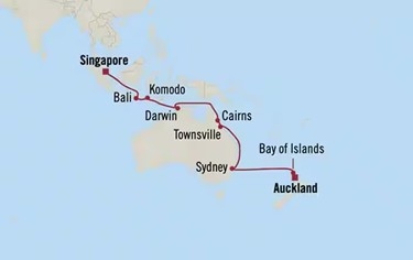 Oceania Kiwi & Coral Map