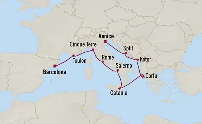 Oceania map Venetian and Roman Revelry