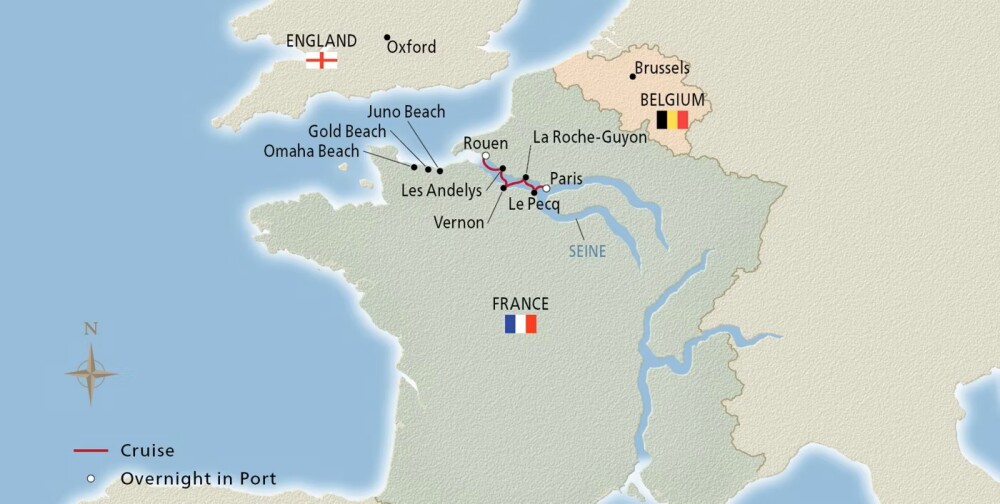 Paris and the Heart of Normandy Viking map