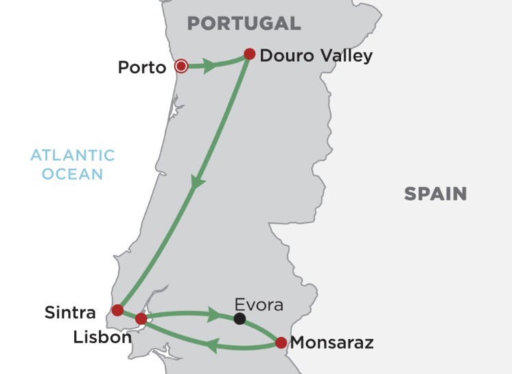 Portugal in Style map