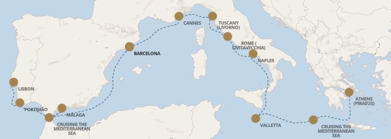 Regent Radiant Coasts Map