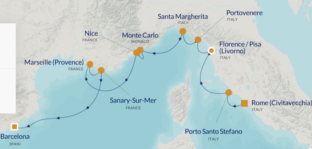 Rivieras and Yacht Havens map