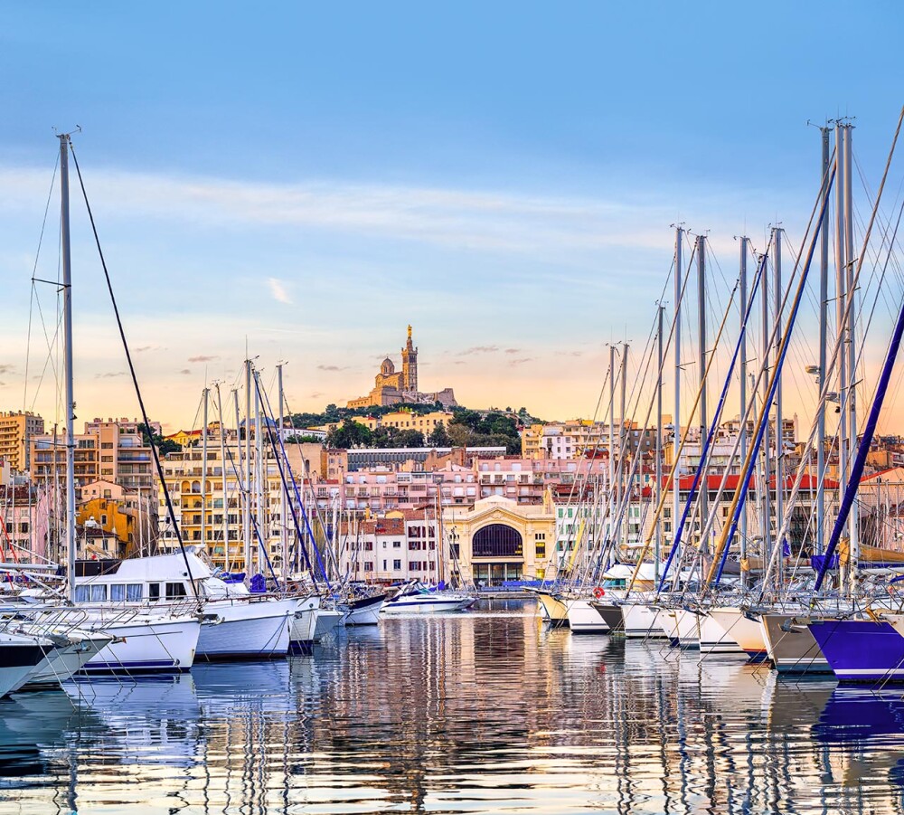 Sailboats Hilltop Cathedral Marseille 1280x1280