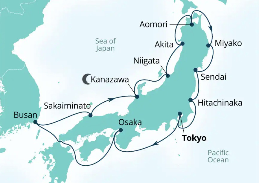 Sea of Japan & Plum Blossoms 27Feb27 Seabourn