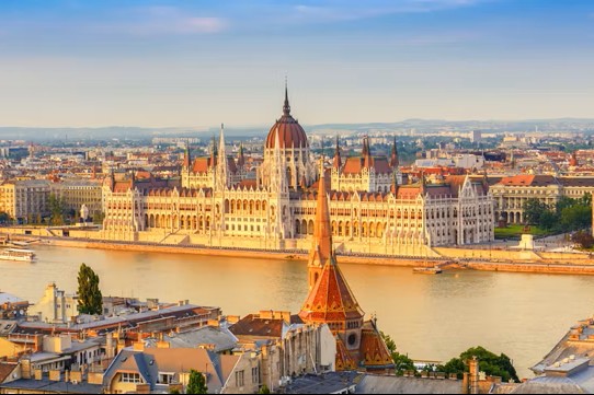 Skyline Parliament Danube River Budapest 2x1 widest