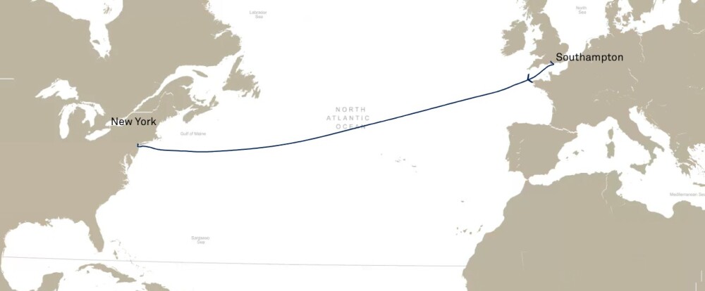 Transatlantic map