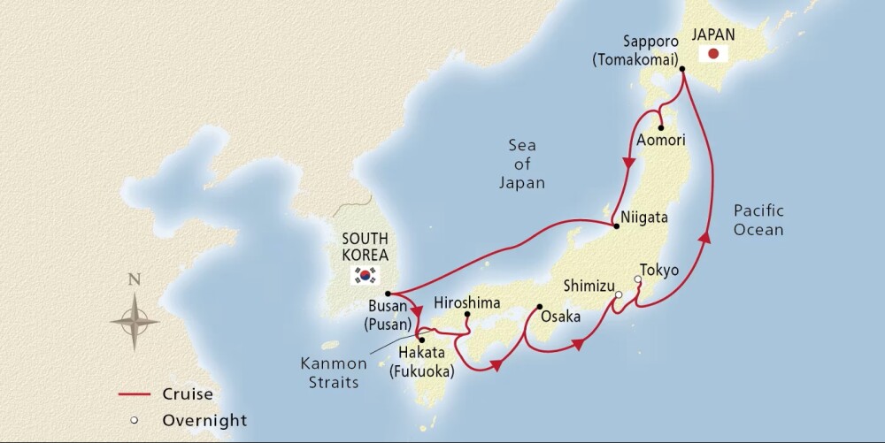 Viking Japan Discovery map 2028
