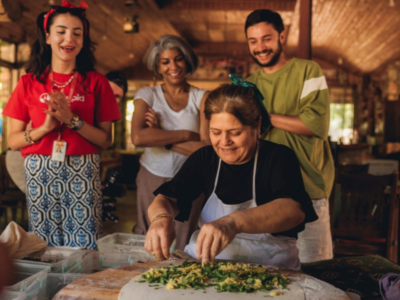 Cook with local families
