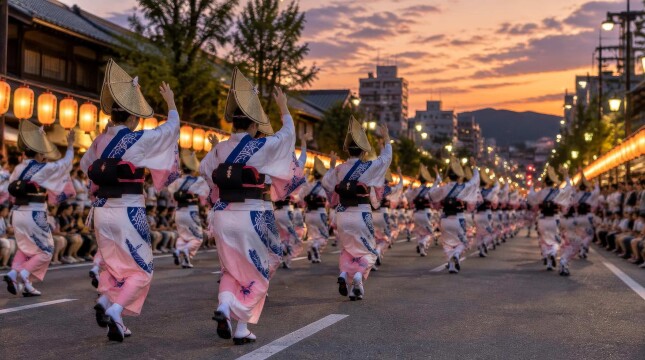Shimonoseki Fireworks & Awa Dance Festival